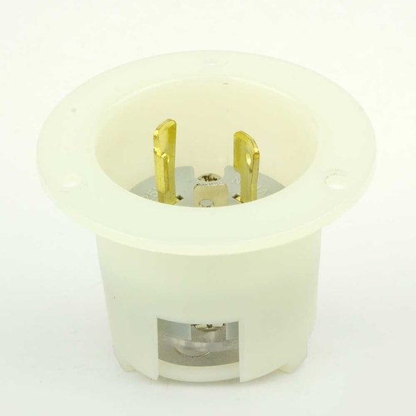 Superior Electric Locking Plug, L5-20P, 20 A, 125V AC, 2 Pole, White YGF166 - main